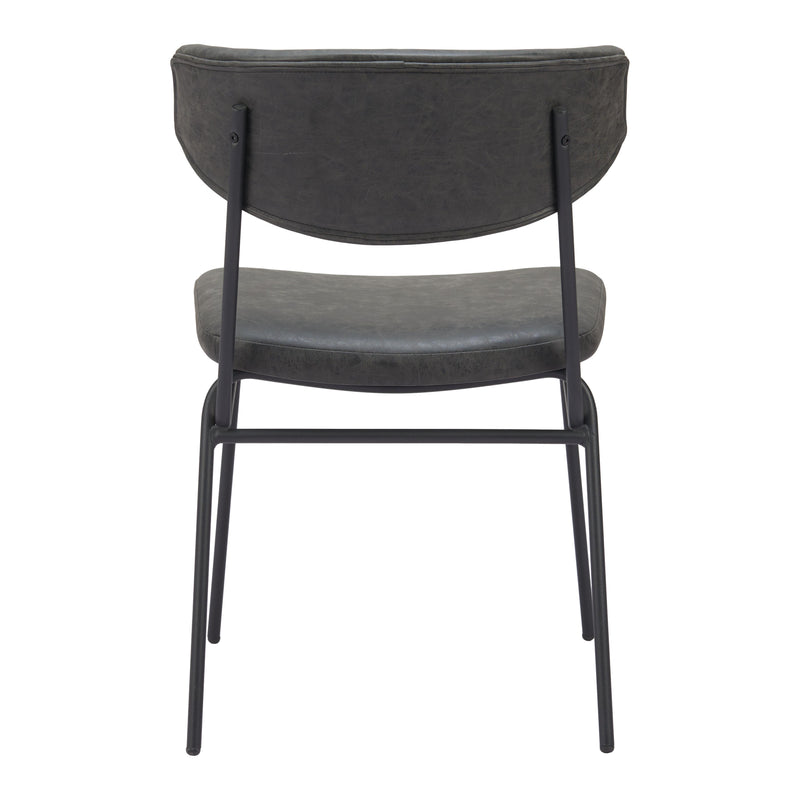  Zuo Charon 110259 Dining Chair - Vintage Black IMAGE 4
