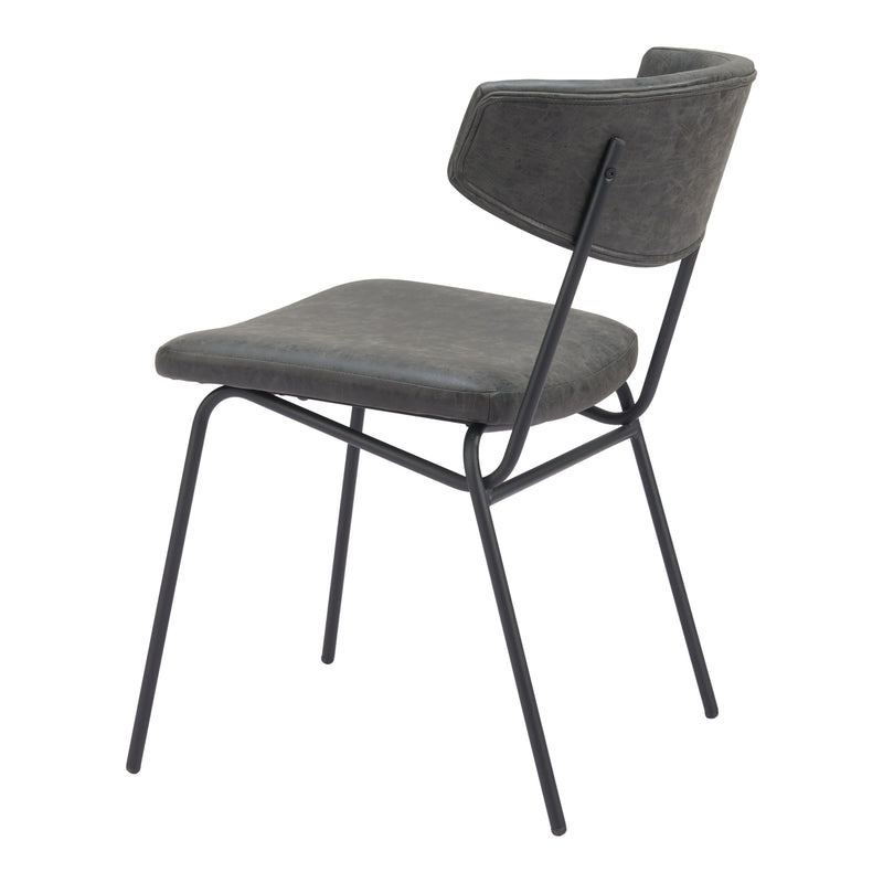  Zuo Charon 110259 Dining Chair - Vintage Black IMAGE 5