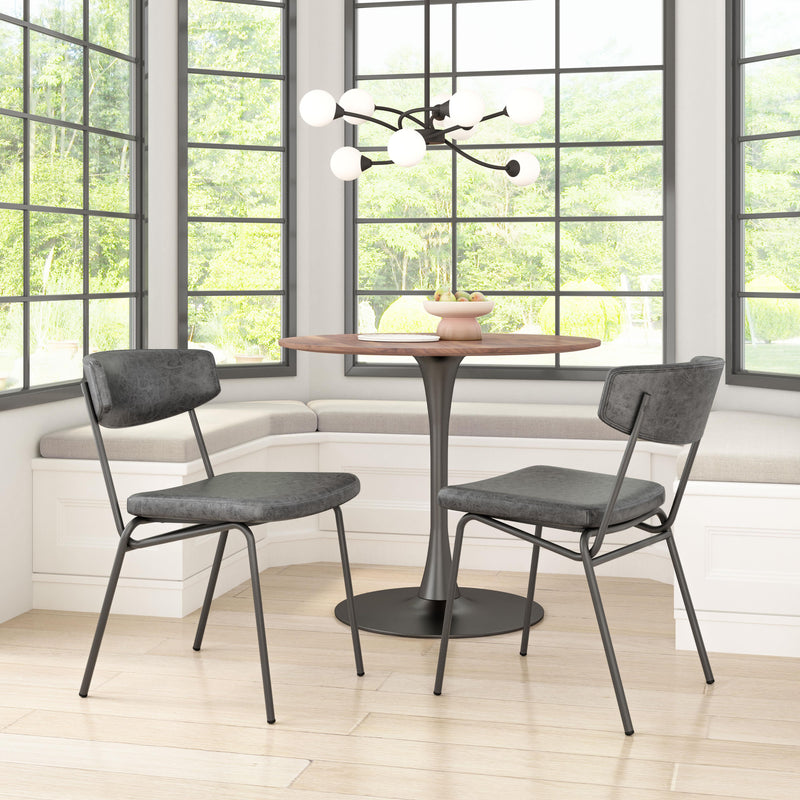  Zuo Charon 110259 Dining Chair - Vintage Black IMAGE 8