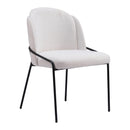  Zuo Jambi 109965 Dining Chair - Ivory IMAGE 1