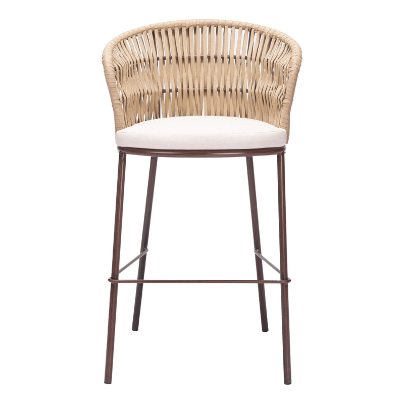  Zuo Freycinet 703990 Barstool - Natural IMAGE 3
