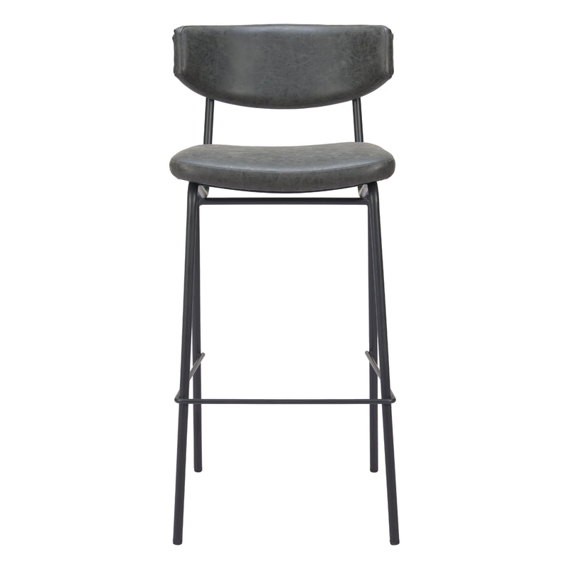  Zuo Charon 110261 Barstool - Vintage Black IMAGE 3
