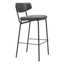  Zuo Charon 110261 Barstool - Vintage Black IMAGE 6