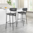  Zuo Charon 110261 Barstool - Vintage Black IMAGE 8