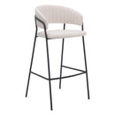  Zuo Josephine 109673 Barstool - Cream IMAGE 1