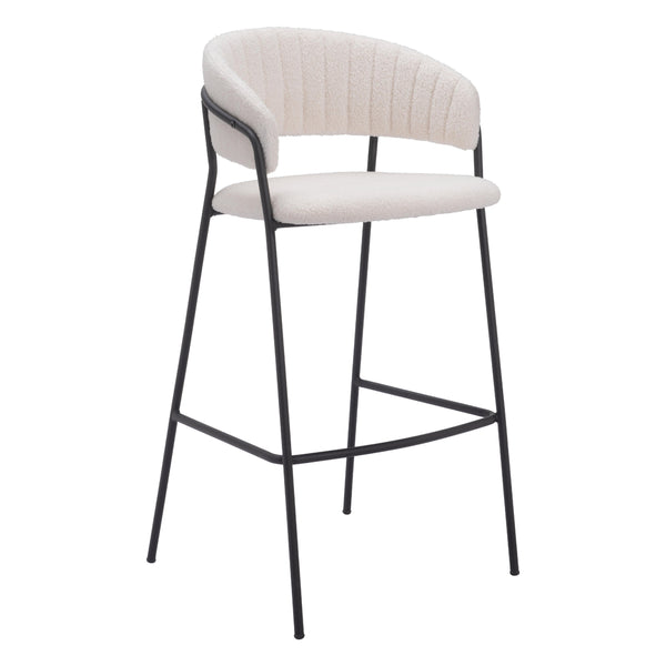  Zuo Josephine 109673 Barstool - Cream IMAGE 1