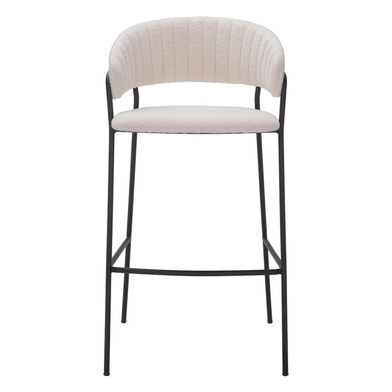  Zuo Josephine 109673 Barstool - Cream IMAGE 3