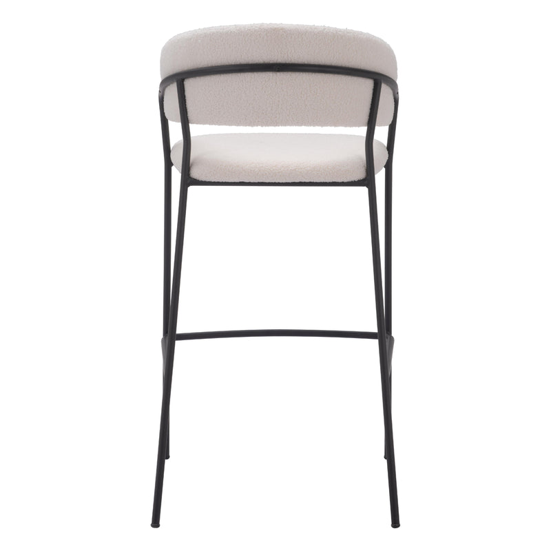  Zuo Josephine 109673 Barstool - Cream IMAGE 4