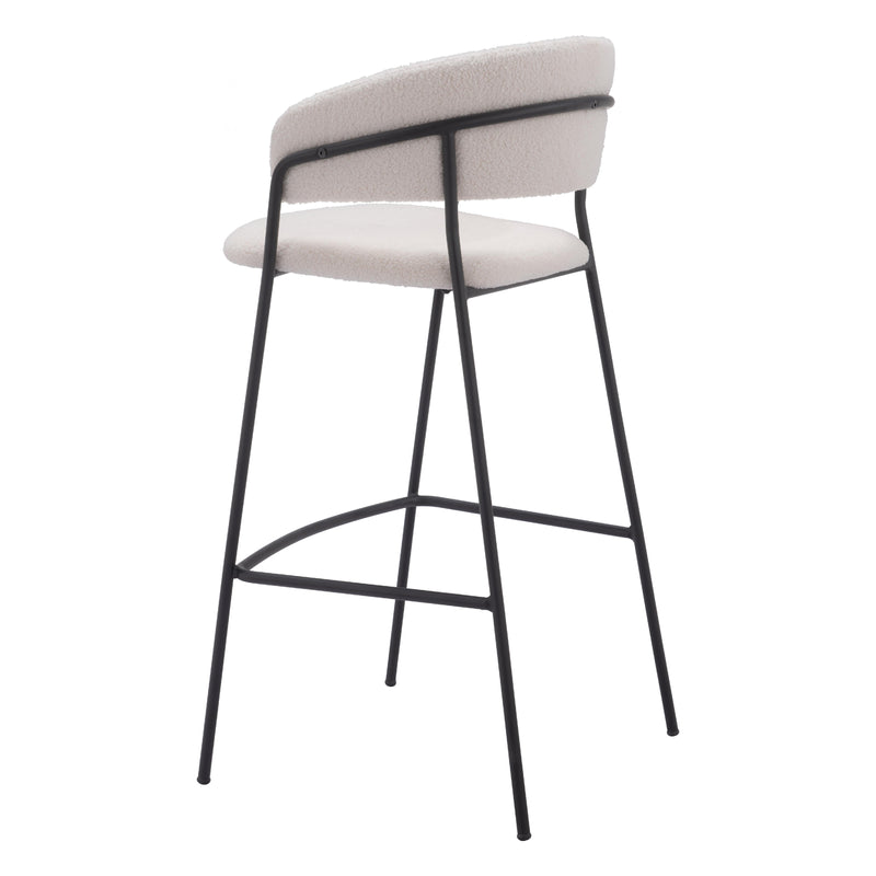  Zuo Josephine 109673 Barstool - Cream IMAGE 5
