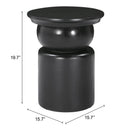  Zuo Colombo 109924 Side Table - Black IMAGE 7