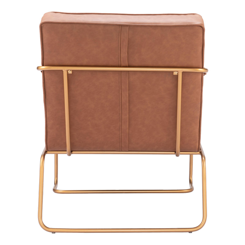  Zuo Dallas 109520 Accent Chair - Vintage Brown IMAGE 4