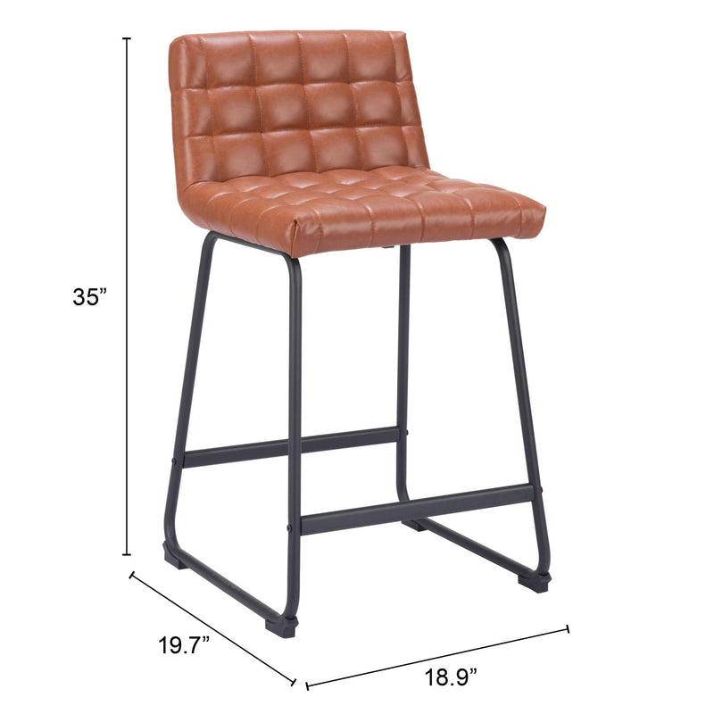 Zuo Pago 109949 Counter Stool - Brown IMAGE 10