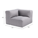  Zuo Luanda 704002 Corner Chair - Grey IMAGE 12