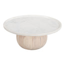  Zuo Savona 109858 Coffee Table - White & Natural IMAGE 2