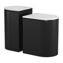  Zuo Ormara 109919 Side Table Set - White & Black IMAGE 1