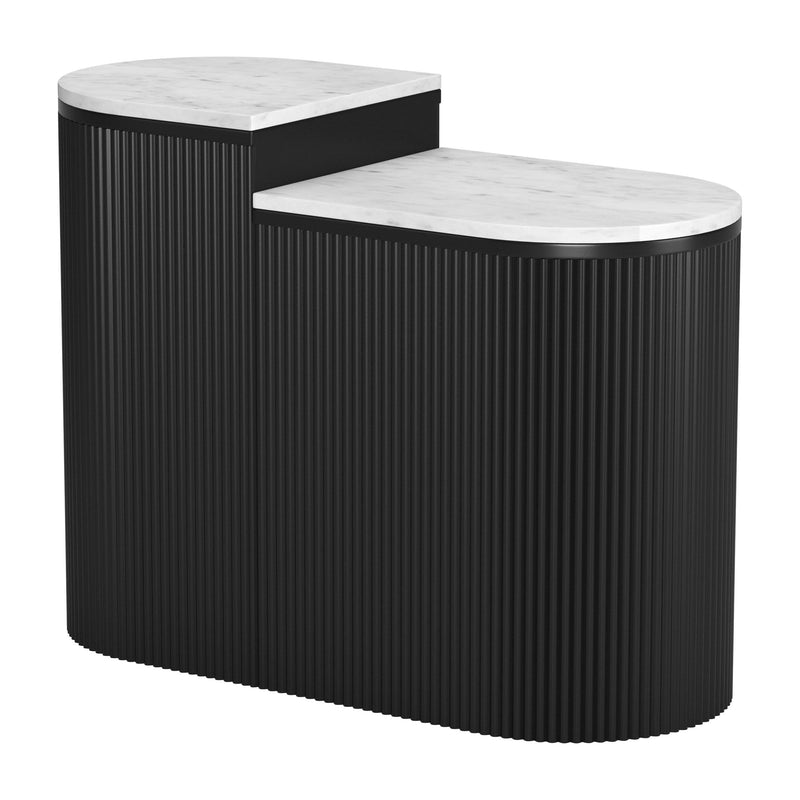  Zuo Ormara 109919 Side Table Set - White & Black IMAGE 4