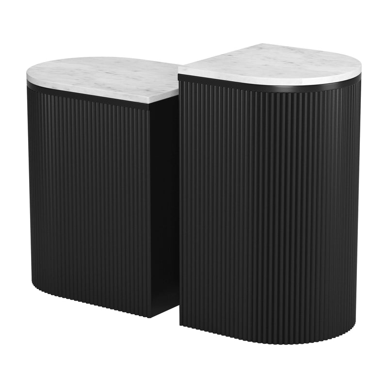  Zuo Ormara 109919 Side Table Set - White & Black IMAGE 6