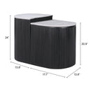  Zuo Ormara 109919 Side Table Set - White & Black IMAGE 8