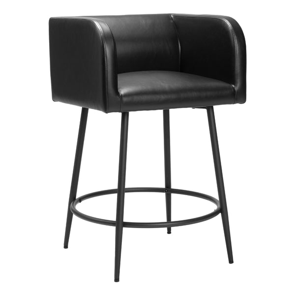  Zuo Horbat 110062 Counter Stool - Black IMAGE 1