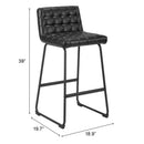  Zuo Pago 110069 Barstool - Black IMAGE 9