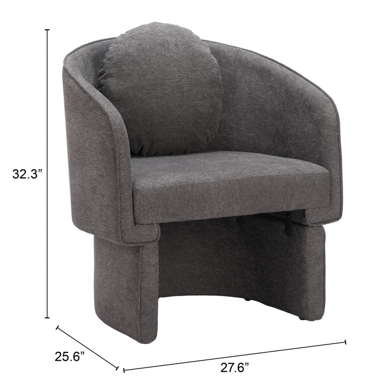  Zuo Olya 110014 Accent Chair - Truffle Grey IMAGE 8