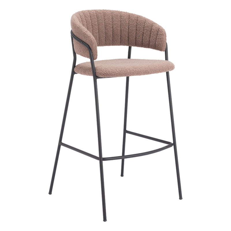  Zuo Josephine 109674 Barstool - Brown IMAGE 1