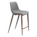  Zuo Magnus 109936 Counter Stool - Slate Grey & Walnut IMAGE 1