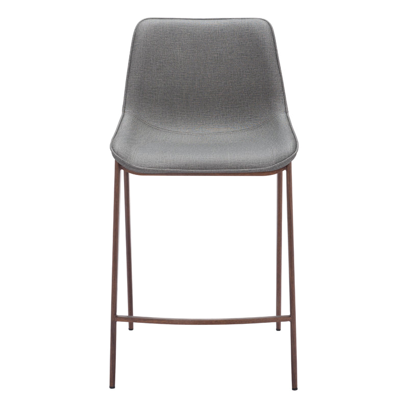  Zuo Magnus 109936 Counter Stool - Slate Grey & Walnut IMAGE 3