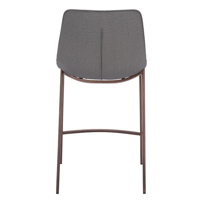  Zuo Magnus 109936 Counter Stool - Slate Grey & Walnut IMAGE 4