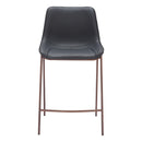  Zuo Magnus 109935 Counter Stool - Black & Walnut IMAGE 3