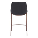  Zuo Magnus 109935 Counter Stool - Black & Walnut IMAGE 4