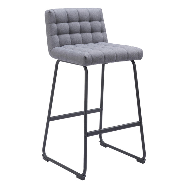  Zuo Pago 110072 Barstool - Grey IMAGE 1