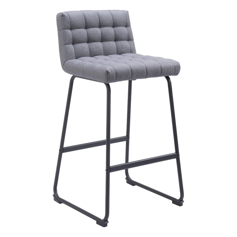  Zuo Pago 110072 Barstool - Grey IMAGE 1