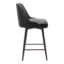  Zuo Keppel 109973 Swivel Counter Stool - Black & Bronze IMAGE 2