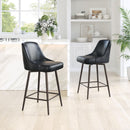  Zuo Keppel 109973 Swivel Counter Stool - Black & Bronze IMAGE 9