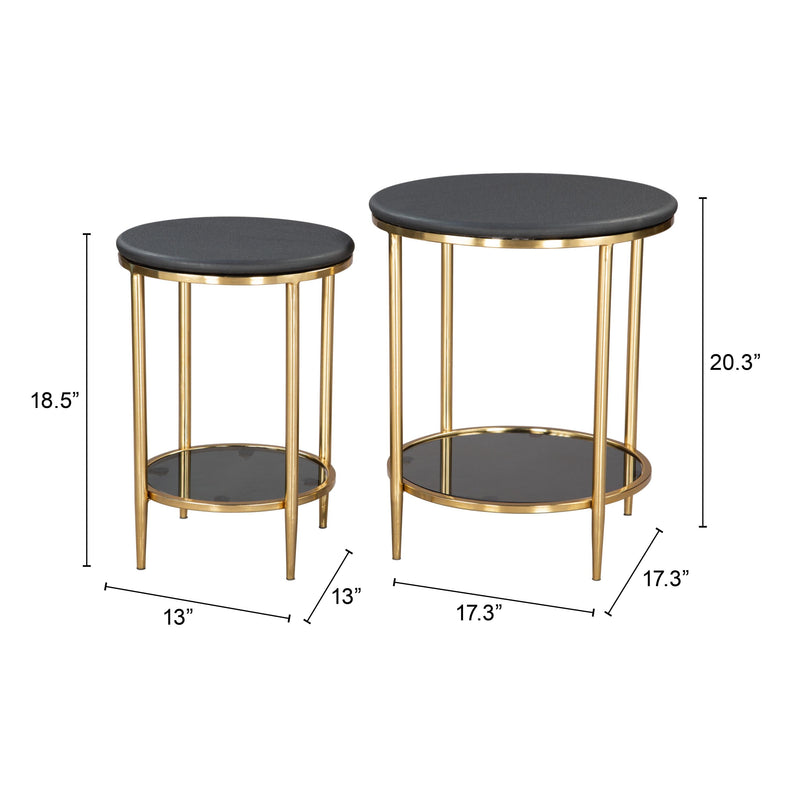  Zuo Koper 109775 Coffee Table Set - Black IMAGE 5