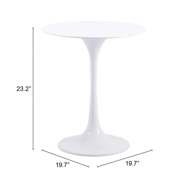  Zuo Wilco 109929 Side Table - White IMAGE 6