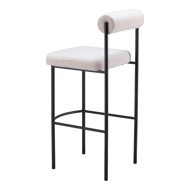  Zuo Livorno 109812 Barstool - Ivory IMAGE 5
