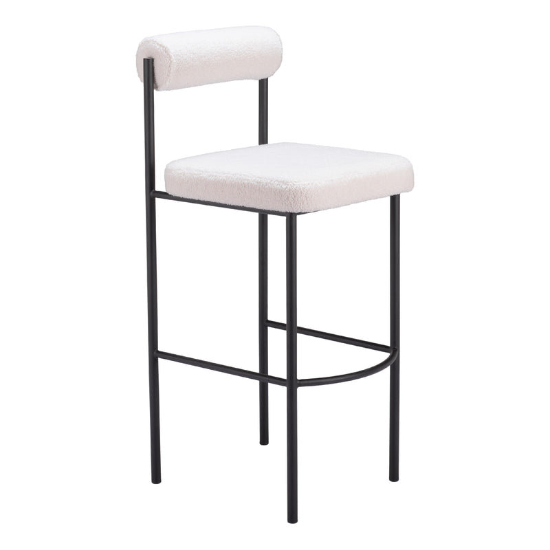  Zuo Livorno 109812 Barstool - Ivory IMAGE 6