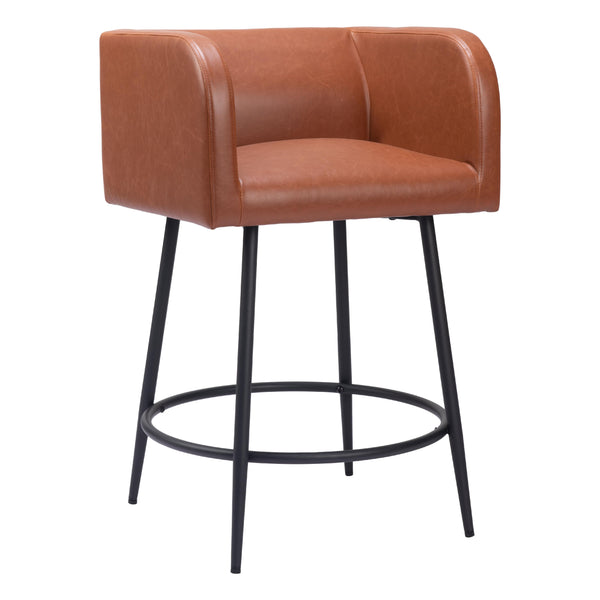  Zuo Horbat 109946 Counter Stool - Brown IMAGE 1