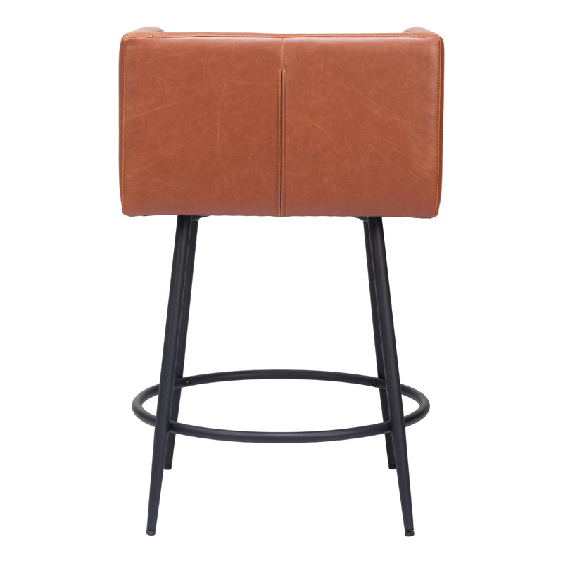  Zuo Horbat 109946 Counter Stool - Brown IMAGE 4