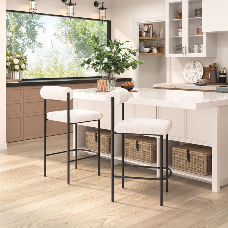  Zuo Livorno 109811 Counter Stool - Ivory IMAGE 8