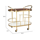  Zuo Antalya 109778 Bar Cart - Multicolor IMAGE 10