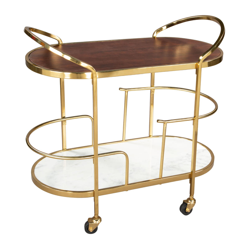  Zuo Antalya 109778 Bar Cart - Multicolor IMAGE 3