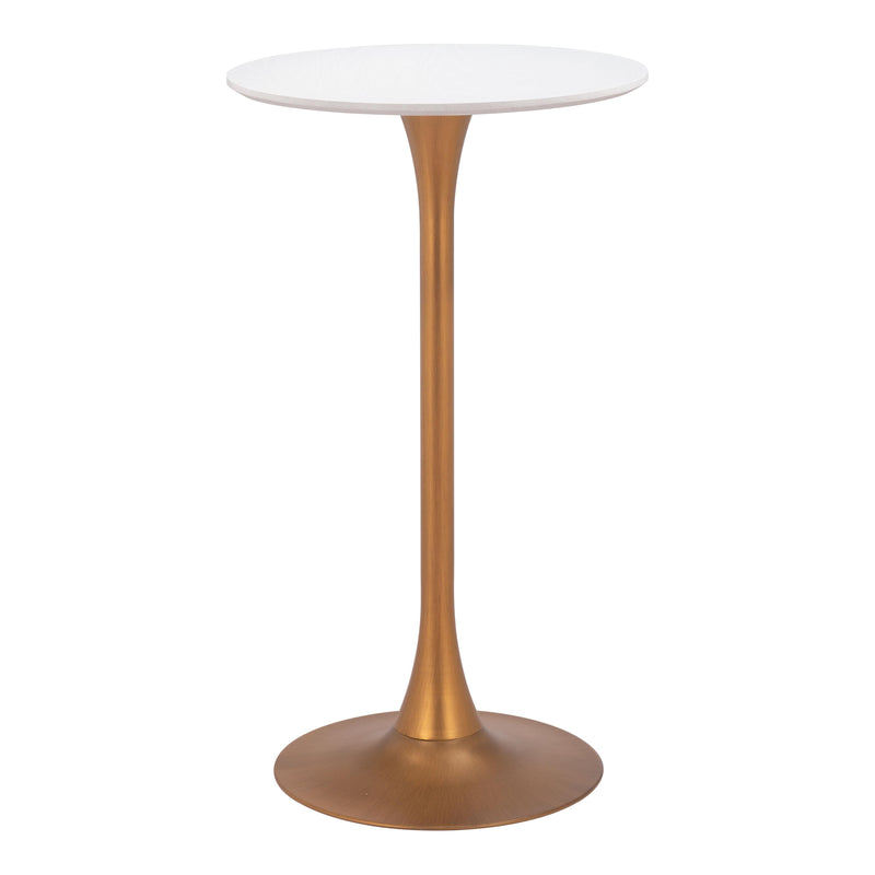  Zuo Auray 109829 Bar Table - White & Gold IMAGE 2