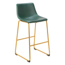  Zuo Augusta 109961 Barstool - Green & Gold IMAGE 1