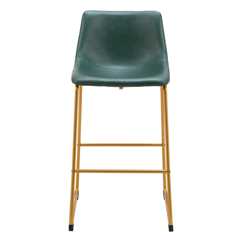  Zuo Augusta 109961 Barstool - Green & Gold IMAGE 3