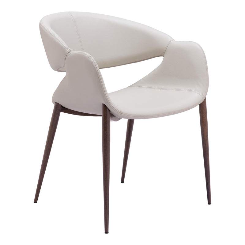  Zuo Limay 109971 Dining Chair - Beige & Walnut IMAGE 6