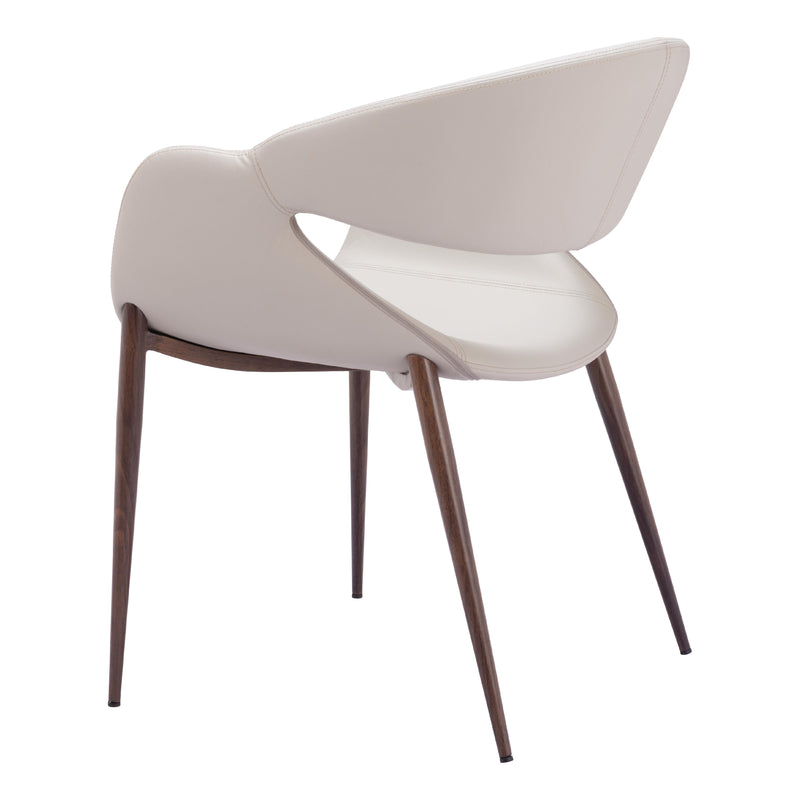 Zuo Limay 109971 Dining Chair - Beige & Walnut IMAGE 7