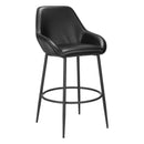  Zuo 110075 Vila Barstool - Black IMAGE 1